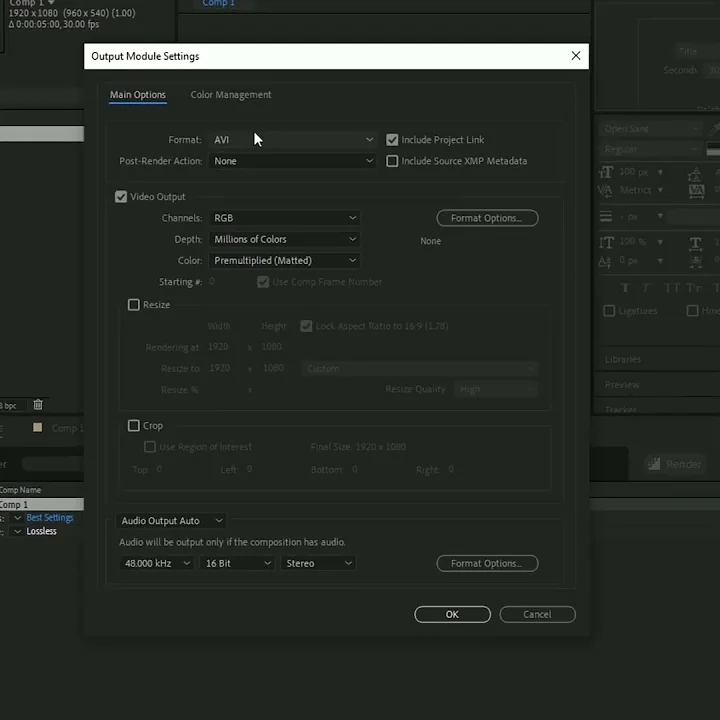 How to Export MP4 video from After Effects 2023