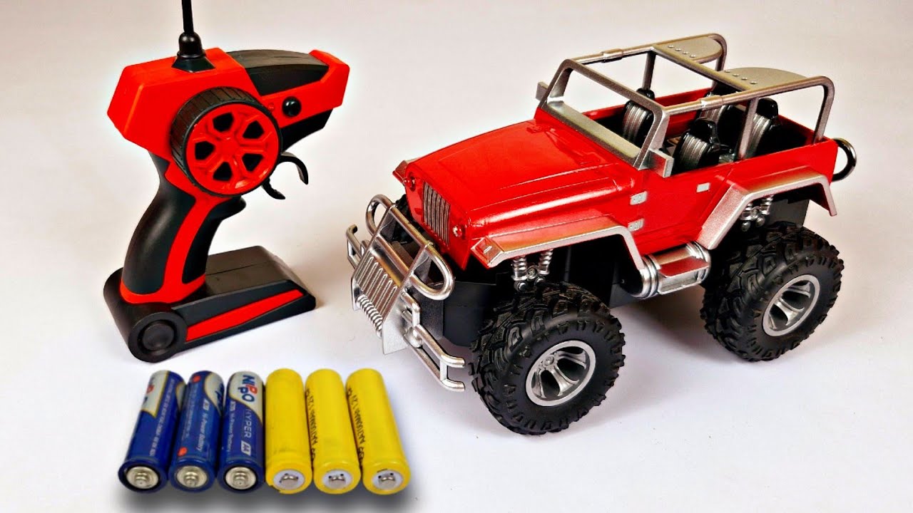 Unboxing RC Off-road Jeep Car, RC Sports Car, Blaze Storm Gun, Electric Dinosaur, 5D Fashion Boy