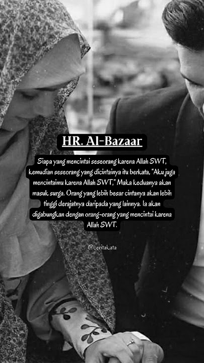 Mencintai karena Allah SWT.. kata kata cinta