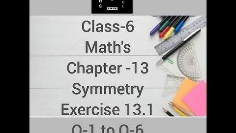 Class-6 | Maths | Chapter-13 | symmetry | Exercise 13.1 | Q-1 to Q-6 | Lecture-1