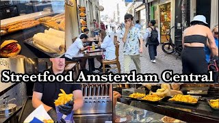 Street Food + Walking Tour Amsterdam Central || What You Can Eat In Amsterdam🇳🇱❤️