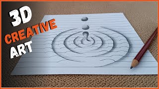 creative 3d art: Get ideas to draw creative 3d art on paper