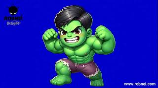 Hulk Animado En Pantalla Azul Video Con Fondo Transparente Chroma Key