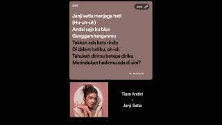 Tiara Andini - Janji Setia (HQ) Lirik