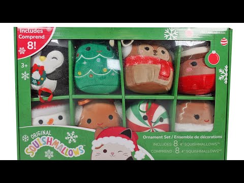 Squishmallows Christmas Ornament Set Holiday 2023 Plush Review