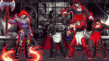 [KOF Mugen] Giant Destructive Element Vs Dark Iori Yagami Team