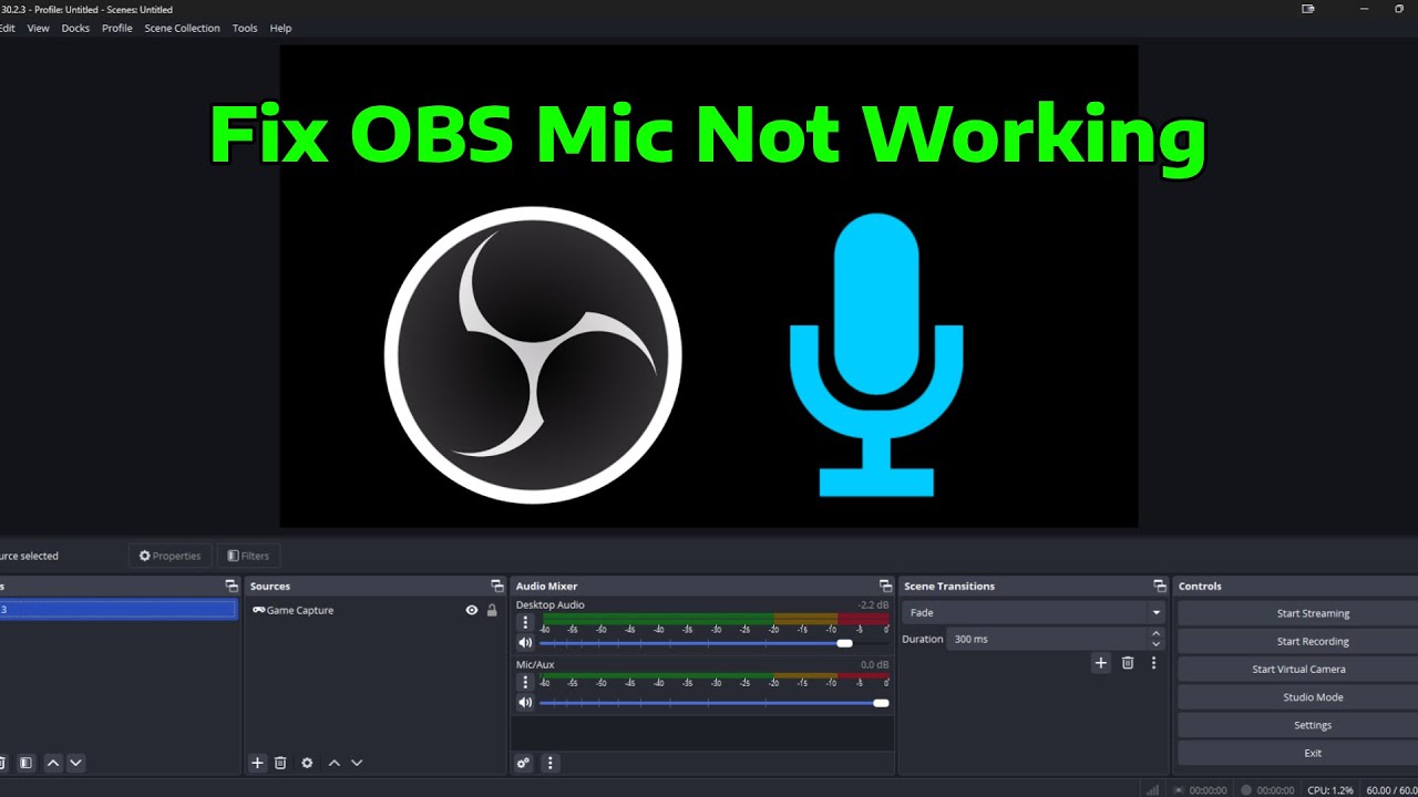 How To Fix OBS Microphone Not Working - YouTube