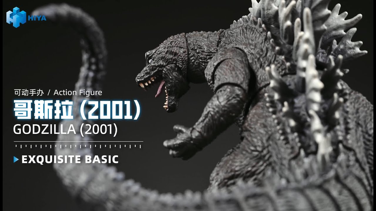 HIYA EXQUISITE BASIC Series GMK(2001) Godzilla Action Figure - YouTube
