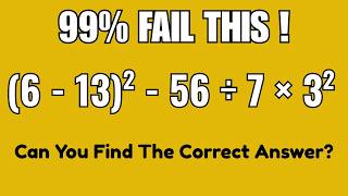 This Tricky Math Challenge Fools 99% of People! Can You Solve It 🔥