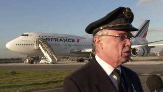 Dernière visite d'un Boeing 747-400 d'Air France au musée de l'Air et de l'Espace