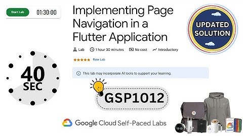 Implementing Page Navigation in a Flutter Application[2025]|| #GSP1012 || Arcade Lab Solution 2025