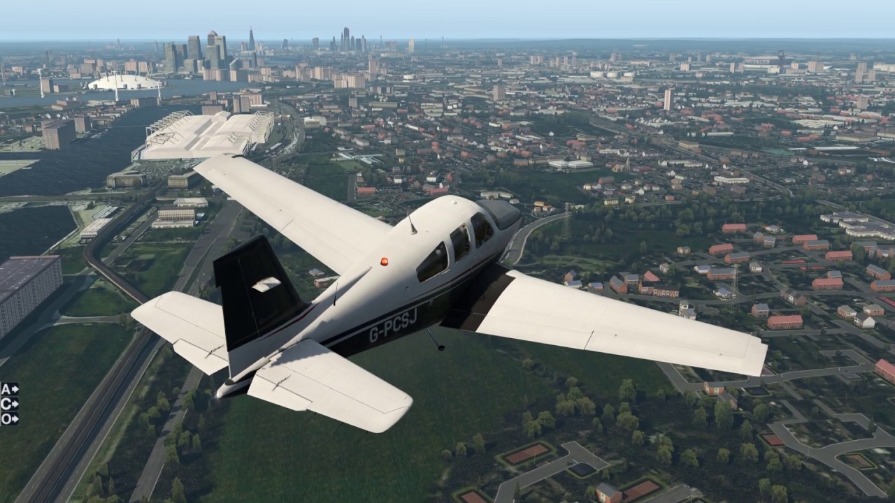 Beechcraft F33A Bonanza. ICAO: (EGML-EGSG) "TrueEarth Great Britain South!"