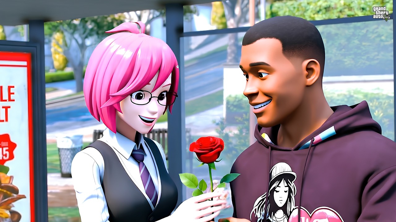 Franklin’s Valentine Day Kiss in Public! 💋💘 Everyone SHOCKED 😱 | GTA 5