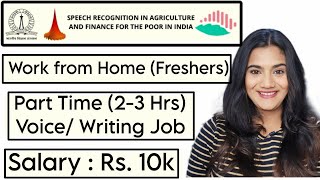 Part Time Work from Home for Undergraduates/ Graduates Freshers ( Any Age) | WFH Jobs all India