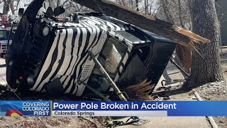 Jeep Rolls Over, Crashes Into Power Lines Which Prompted A Shelter In Place