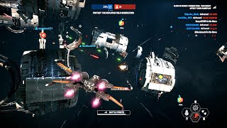 Starfighter Assault Gameplay - D'Qar (Resistance) Star Wars Battlefront II