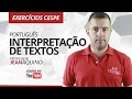 Português: Interpretação de Textos - Exercícios CESPE - Prof Jean Aquino