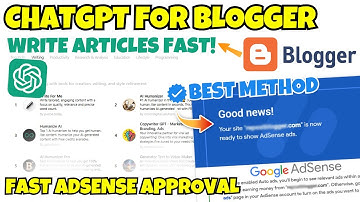 How To Use ChatGPT For Article Writing in Blogger 2025 | Get Instant AdSense Approval