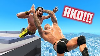 GTA 5 WRESTLING LIKE IN WWE #33 (RKO, Spear, Spinebuster, and more!)