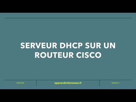 Comment configurer un serveur DHCP sur un routeur Cisco ?