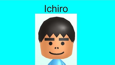 E notes custom Wii Sports Resort CPU Mii Tutorial: Ichiro