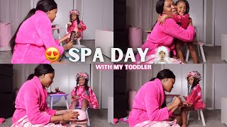 SPA Day | Pamper My Toddler With Me At Home: Pedicure, Manicure, SELF Care