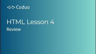 HTML Lesson 4 | Coduo