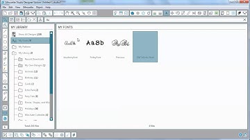 Silhouette Studio V3 Library Fonts
