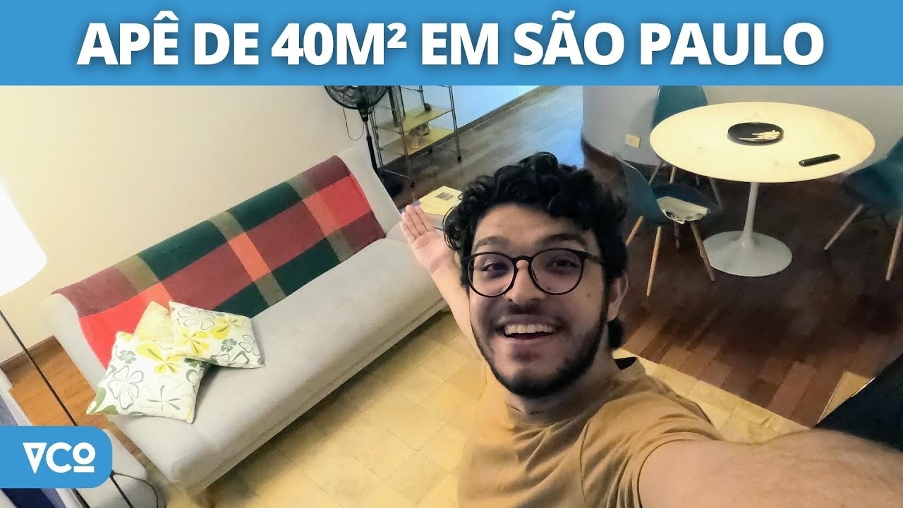 TOUR of a small 430 sq ft apartment in São Paulo