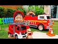 소방차 장난감으로 소방관 놀이 예준이의 소방서 전동 자동차 긴급출동 뽀로로 짜장면 Fire Truck Car Toy Video for Kids