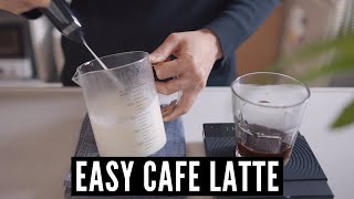 Cafe Latte Recipe  How to make cafe latte at home without machine |instant coffee+frother カフェラテの作り方