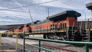 BNSF Power move spotted at the Rosecrans and Marquardt Crossings!