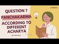 Panchkarma according to different acharya  2 marks question  bams final year  ayurveda