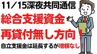 「総合支援資金」2回目は貸し付けなしの方向！・・・・19日に決定する経済対策に盛り込むとのことだが、困窮者の思いを無視してないか！？