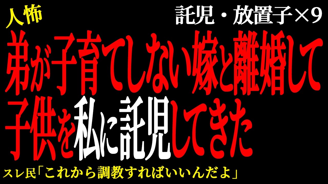 【2chヒトコワ】母が父と離婚し家に帰ってこなくなって弟が動かなくなった。（放置子託児編10）【人怖】