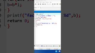 factorial in c language #clanguageprogramming #coding