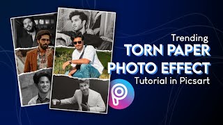 Aesthetic Torn paper collage effect in  PicsArt | Poster edit in picsart | Insta story ideas edit screenshot 3