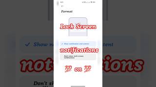 How to see notifications on the lock screen in Redmi #redmi #shorts​ #locksceennotificationon #tech