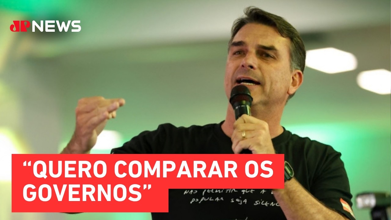 Flávio Bolsonaro diz que quer participar de debate com Lula  | TEMPO REAL