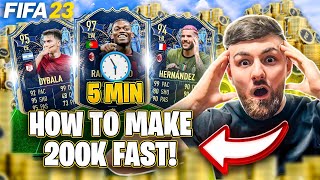 How to Make 200k Coins FAST (FIFA 23 BEST SNIPING FILTERS) *step by step 0-200k*