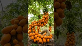 😱 This Papaya Tree Looks Completely Unreal 🍊🌳 #shorts