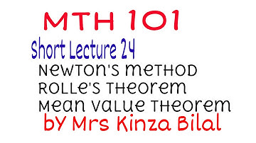 MTH101 Short Lecture 24|Education World|Kinza Bilal
