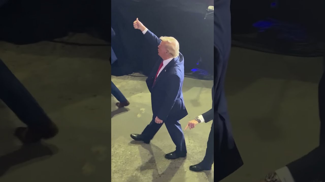 Shocking Moment A Cell Phone Is THROWN At Trump