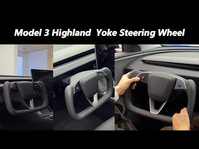 Model 3 Highland Yoke Plaid Steering Wheel