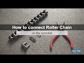 How to connect tsubaki roller chain on a sprocket