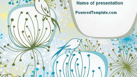 Flowers and Birds PowerPoint Template by PoweredTemplate.com