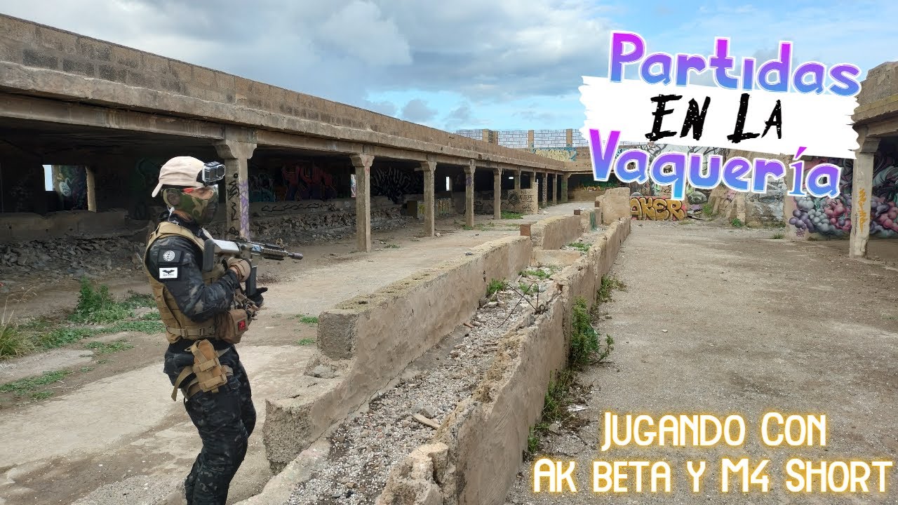Partidas De AirSoft En La Vaquería /Jugando Con Ak 47 Beta y M4 Short / 