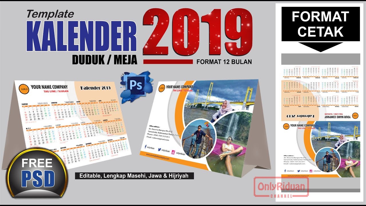 Cara Membuat Desain  Kalender  Duduk  2021 di Photoshop 