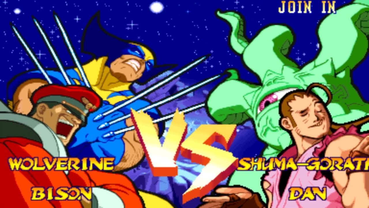 (Longplay) Marvel Superheroes Vs Street Fighter Bison [Arcade]