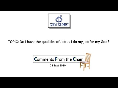 COMMENTS FROM THE CHAIR with Bro Bong Arjonillo - 28 September 2020